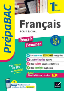 Prépabac - Français 1re technologique Bac de français 2026 (écrit & oral)
