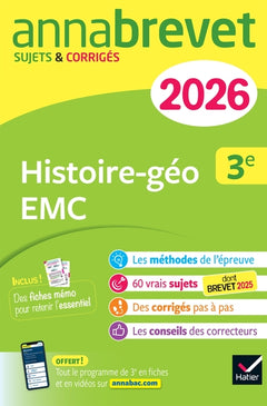 Annabrevet Histoire-géographie EMC 3e - Nouveau brevet