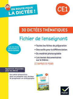 En route pour la dictée ! CE1 - Les animaux du monde
