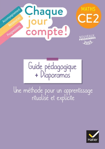 Chaque jour compte - Maths CE2 - Ed. 2025 - Guide bi-média avec diaporamas