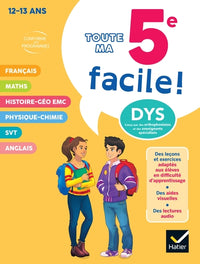 Ma 5e facile ! Tout-en-un adapté aux enfants dyslexiques (DYS) ou en difficulté d'apprentissage