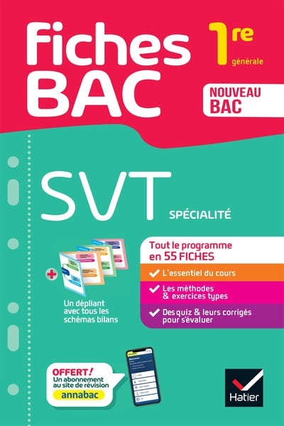 Fiches bac - SVT 1re générale (spécialité)