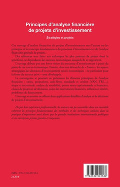 Principes d'analyse financière de projets d'investissement