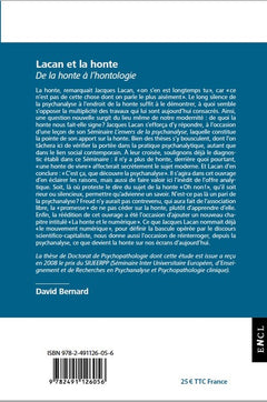 Lacan et la honte - de la honte à l'ontologie