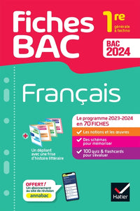 Fiches bac Français 1re générale & techno Bac 2024