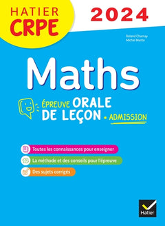 Mathématiques - CRPE 2024-2025 - Epreuve orale d'admission