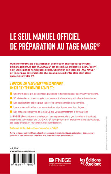 Le préparer et le réussir TAGE MAGE