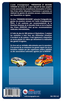 Livre "Premiers Secours - Prévention et Secours Civiques PSC1"