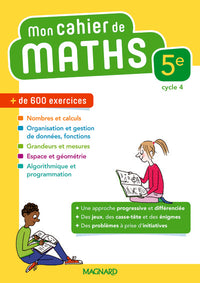 Mon cahier de maths 5e