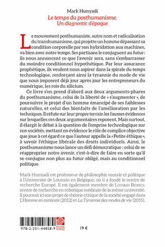Le temps du posthumanisme