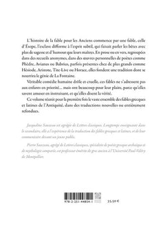 Fables grecques et latines de l'Antiquité
