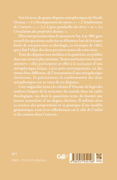 Ecrits métaphysiques et théologiques ; La résompte de 1362: Tome 3, Quatre disputes métaphysiques