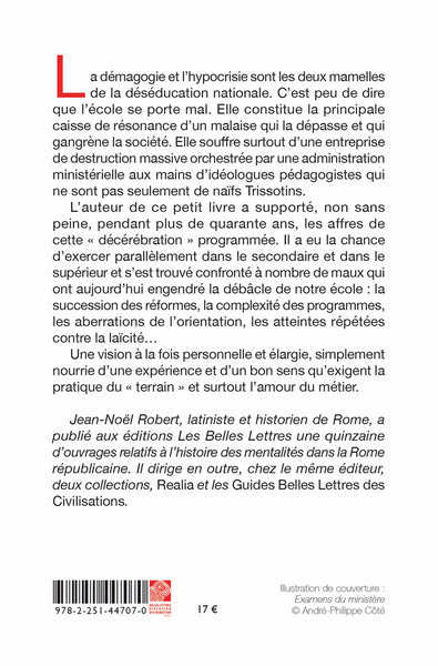 Témoin de la déséducation nationale