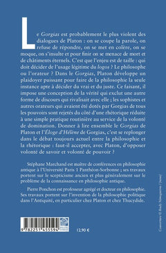 Gorgias de Platon suivi de Éloge d’Hélène de Gorgias.