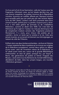 Poètes et lettrés oubliés de la Rome ancienne