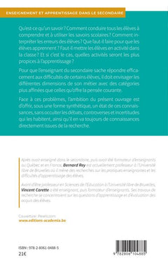 Enseignement et apprentissage dans le secondaire