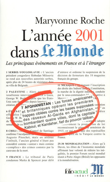 L'année 2001 dans "Le Monde"