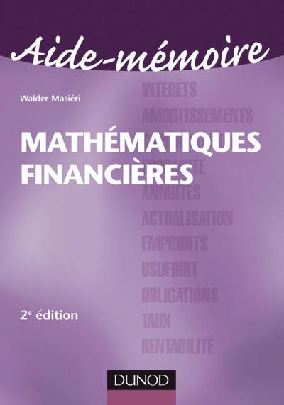 Aide-mémoire mathématiques financières