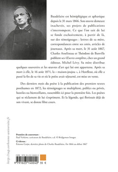 Baudelaire : L'entrée dans la postérité