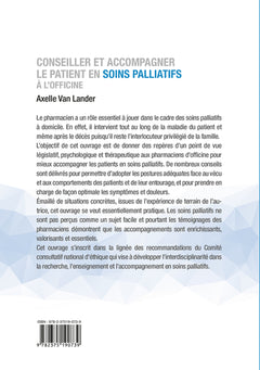Conseiller et accompagner le patient en soins palliatifs à l'officine