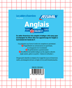 Anglais LV1 Collège 3e (cahier d'exercices)