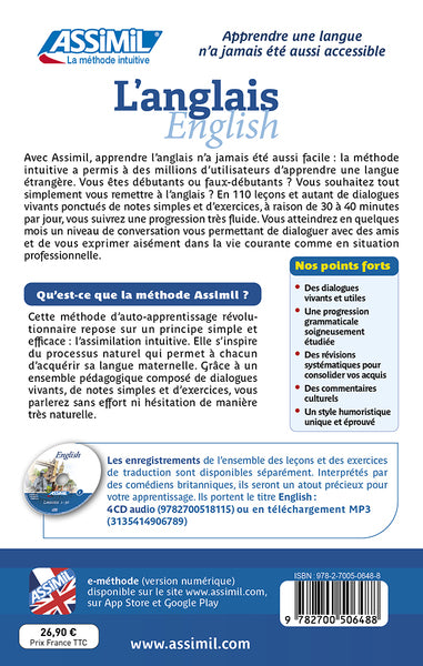 L'anglais (livre seul)