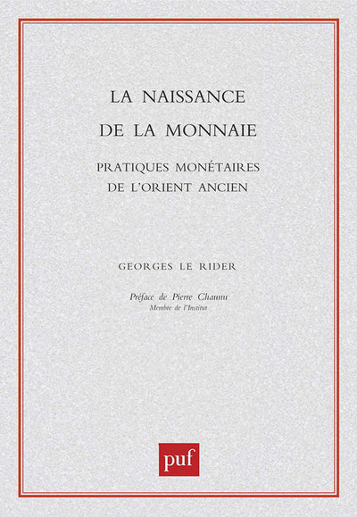 La naissance de la monnaie