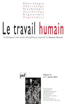 Travail humain, vol. 74 (1)
