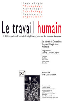 Travail humain 2009, vol. 72 (1)