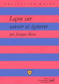 Leçon sur savoir et ignorer