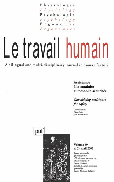 Travail humain 2006, vol. 69 (2)