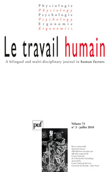 Travail humain 2010, vol. 73 (3)