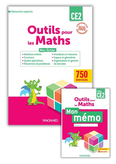 Outils pour les Maths CE2 par domaine (2025) - Fichier de l'élève + Mé