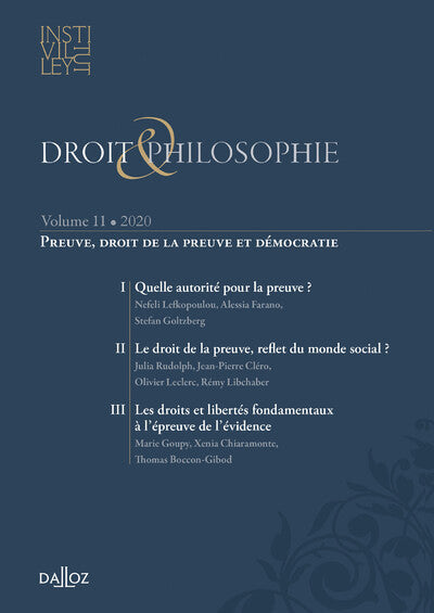 Droit et Philosophie - Volume XI