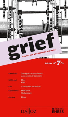 Grief, Revue sur les mondes du droit 2020 - N° 7 Partie 1