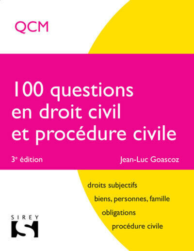 100 questions en droit civil et procédure civile