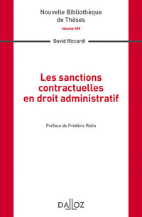 Les sanctions contractuelles en droit administratif