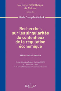 Recherches sur les singularités du contentieux