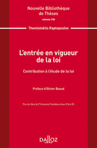 L'entrée en vigueur de la loi